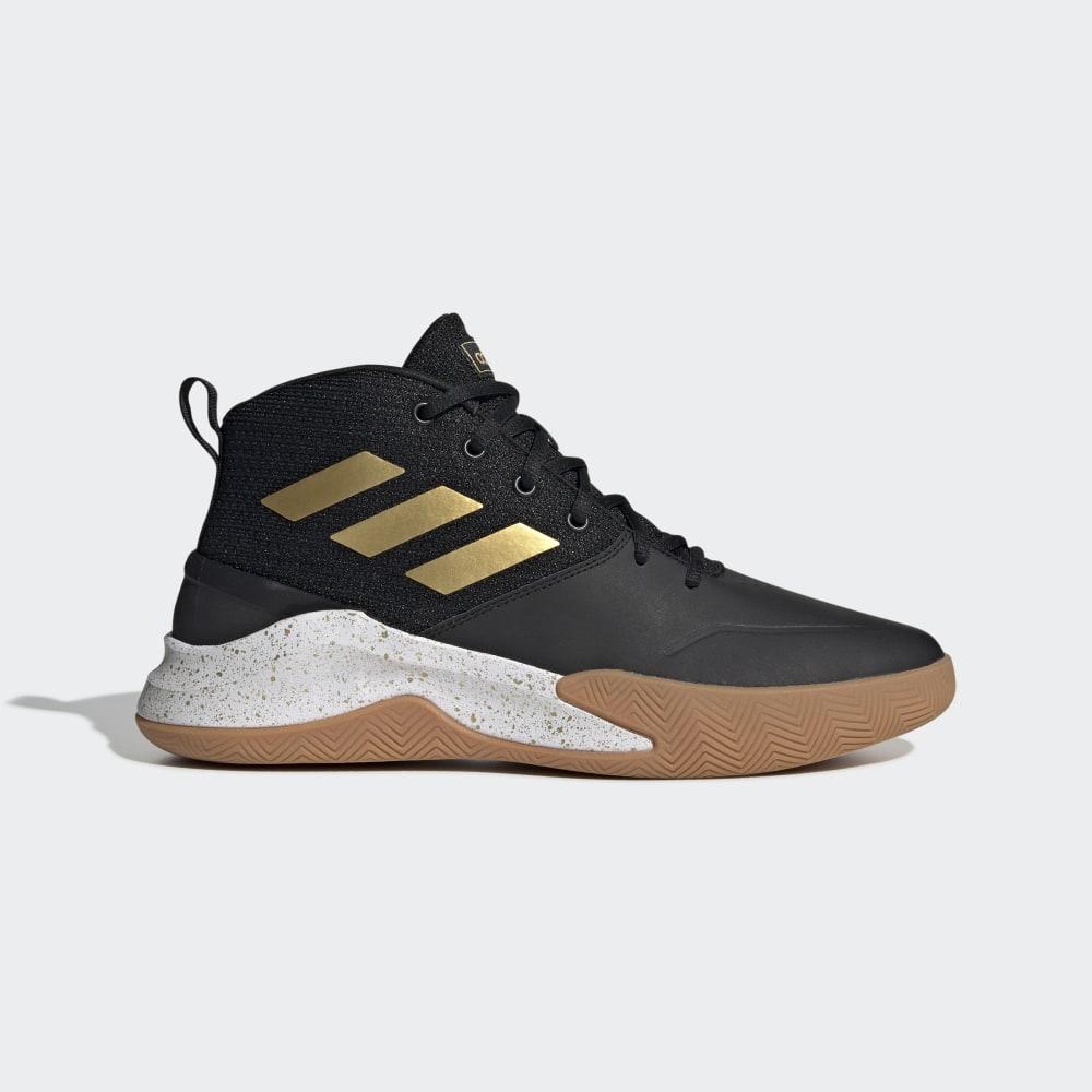 Adidasi Baschet Adidas Own The Game Barbati Romania - Negrii/Aurii/Albi EE9636